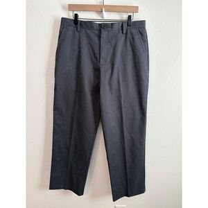 Dockers Easy Khaki D3 Mens Flat Front Dress Pants Charcoal Gray Size 34x29